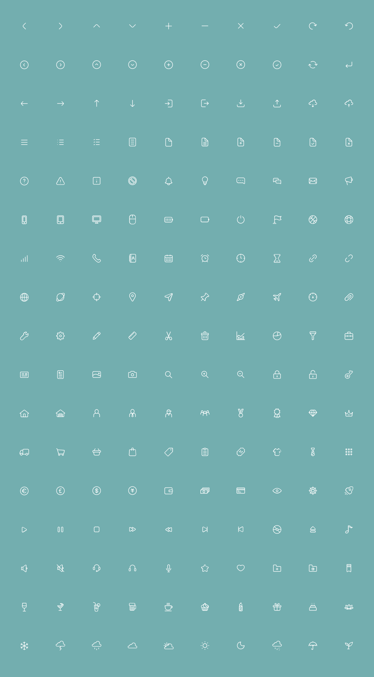 170 Thin Line UI Icons
