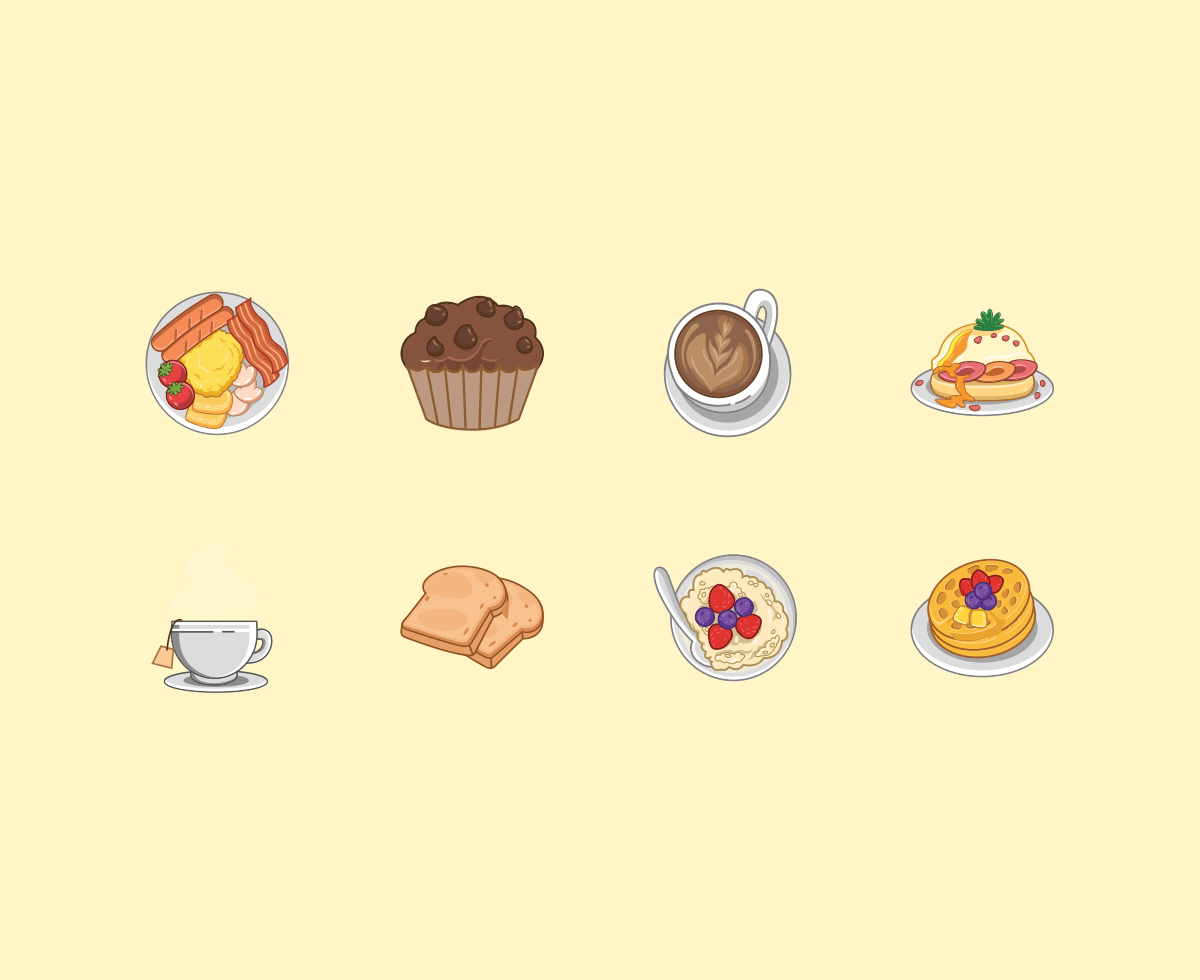 Breakfast Food Icons
