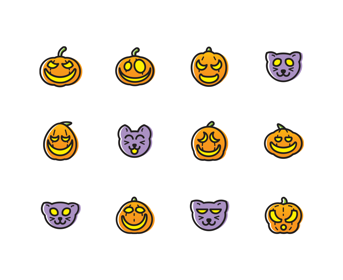 Halloween Pumpkin and Cat