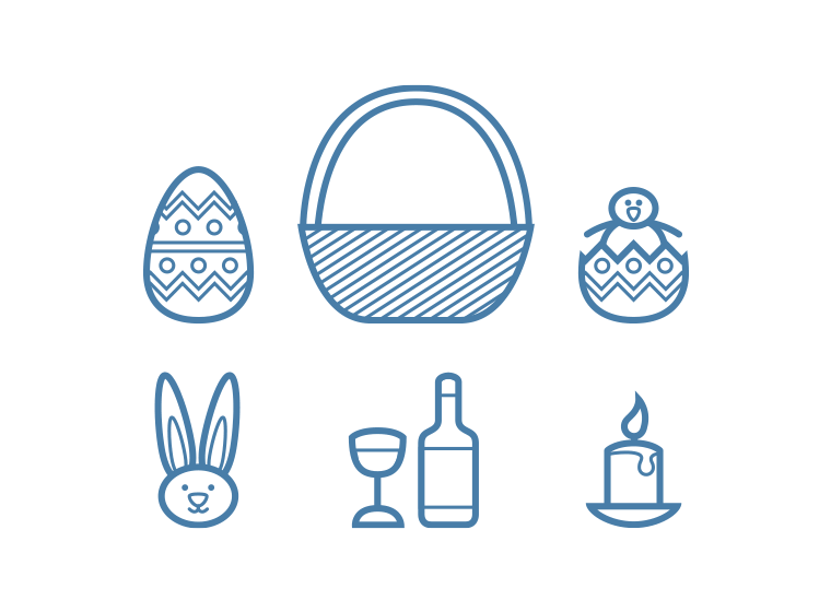 Easter Icon Set