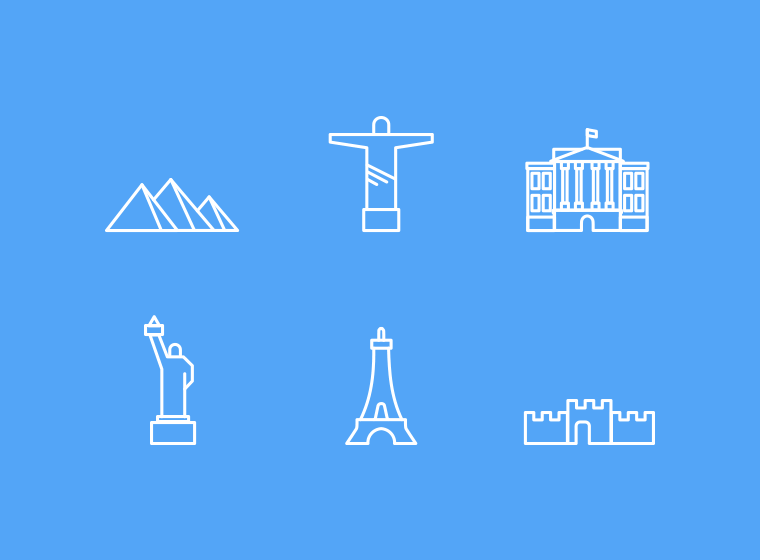 Landmark Icon Set