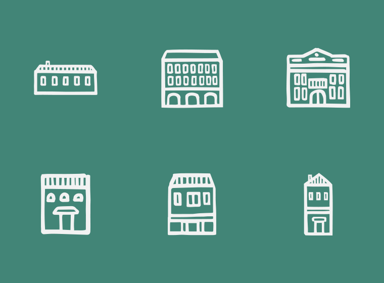 Handmade Mediterranean Village Icons