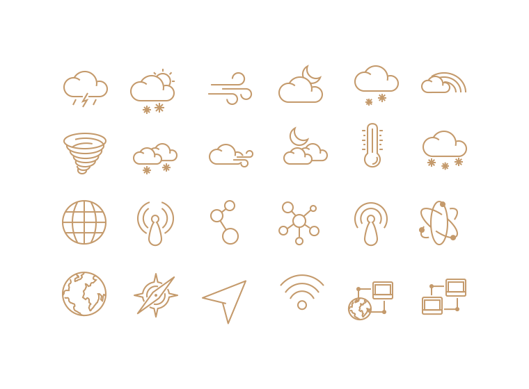 Simple Outline Icons
