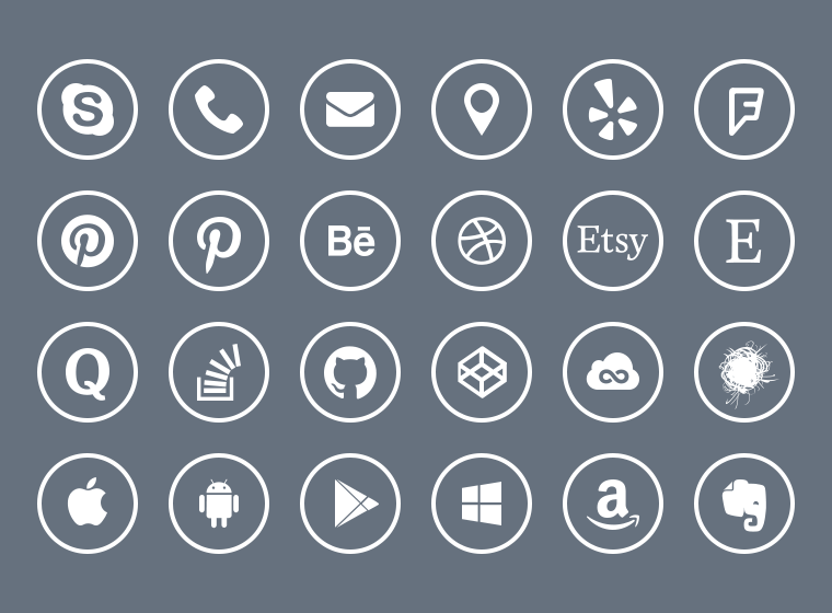 60 social media icons