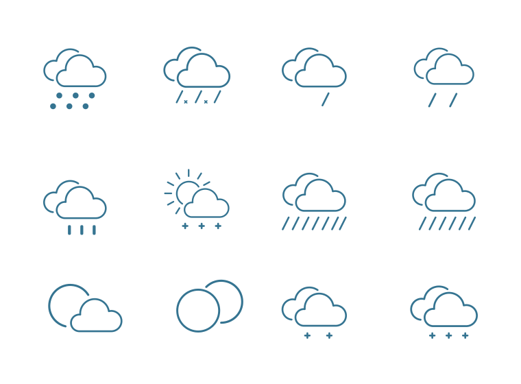 Outline Weather Icons